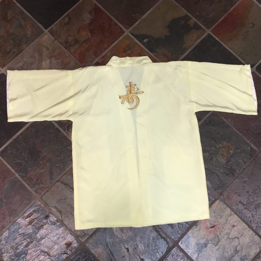 Vintage Short Yellow Robe. Made in Japan. - Picture 3 of 8